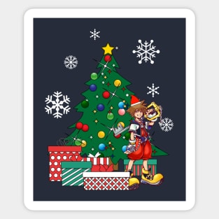 Sora Around The Christmas Tree Kingdom Hearts Sticker